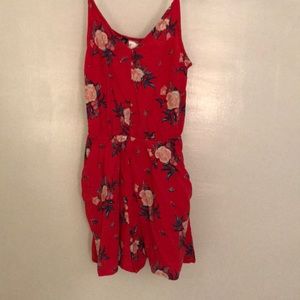 H&M red flowered jumper